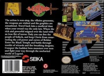 Legend (USA) (Beta) box cover back